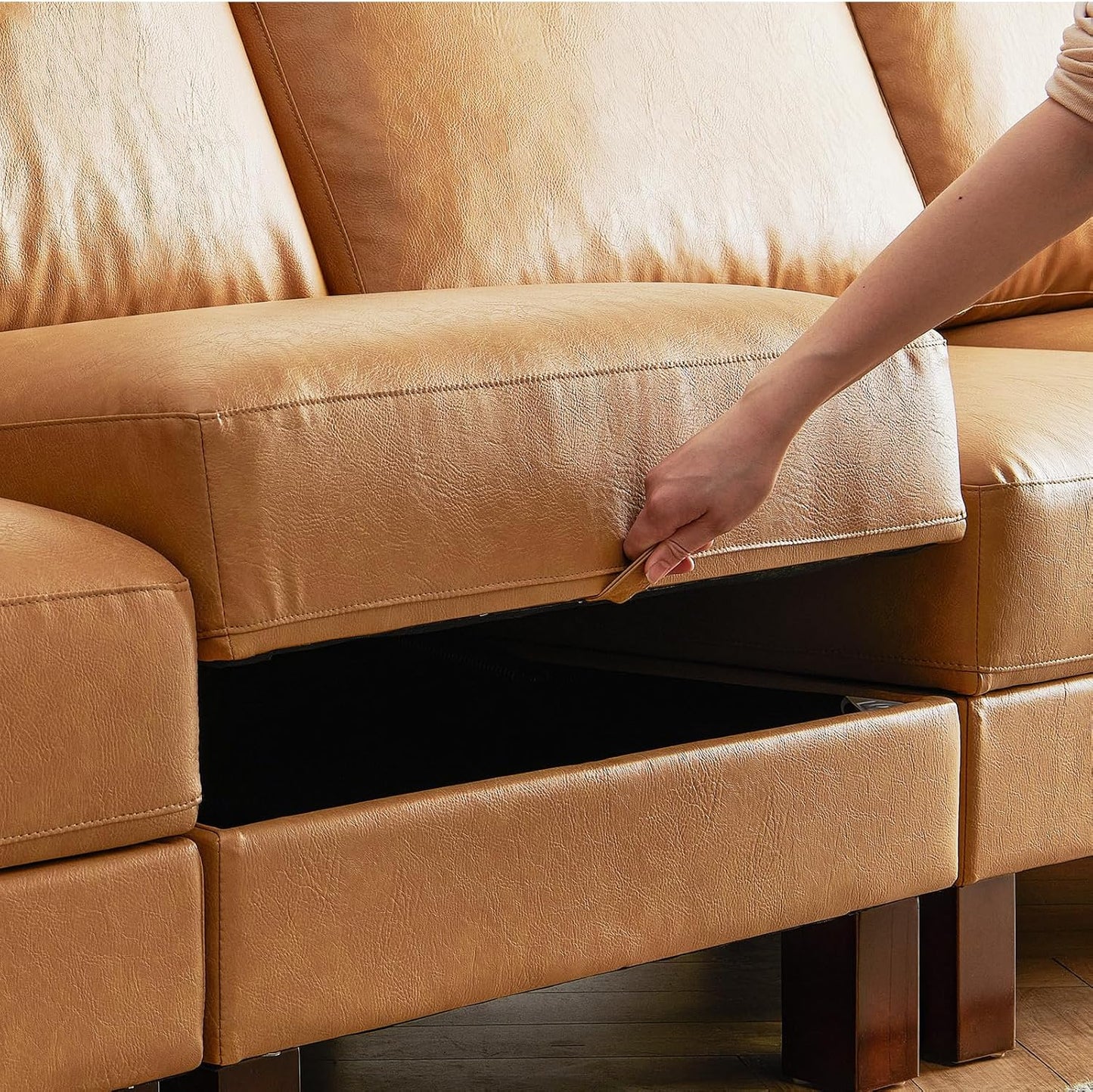 Faux Leather Modular Sofa, Module B